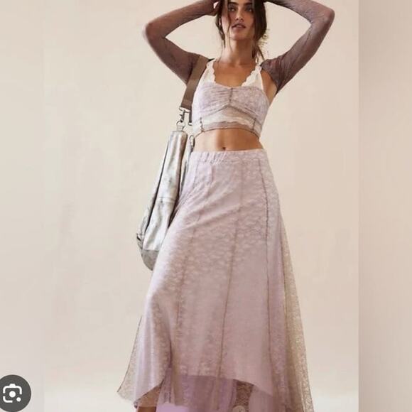 Free People Set Shape of You Lace Skirt and Bandeau Top S - Picture 2 of 5